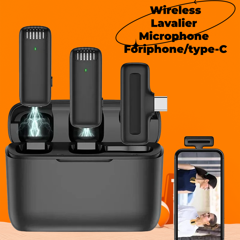 Android Tablet Gaming Accessories - 2in1 K30 Kablosuz Yaka Mikrofonu Şarj